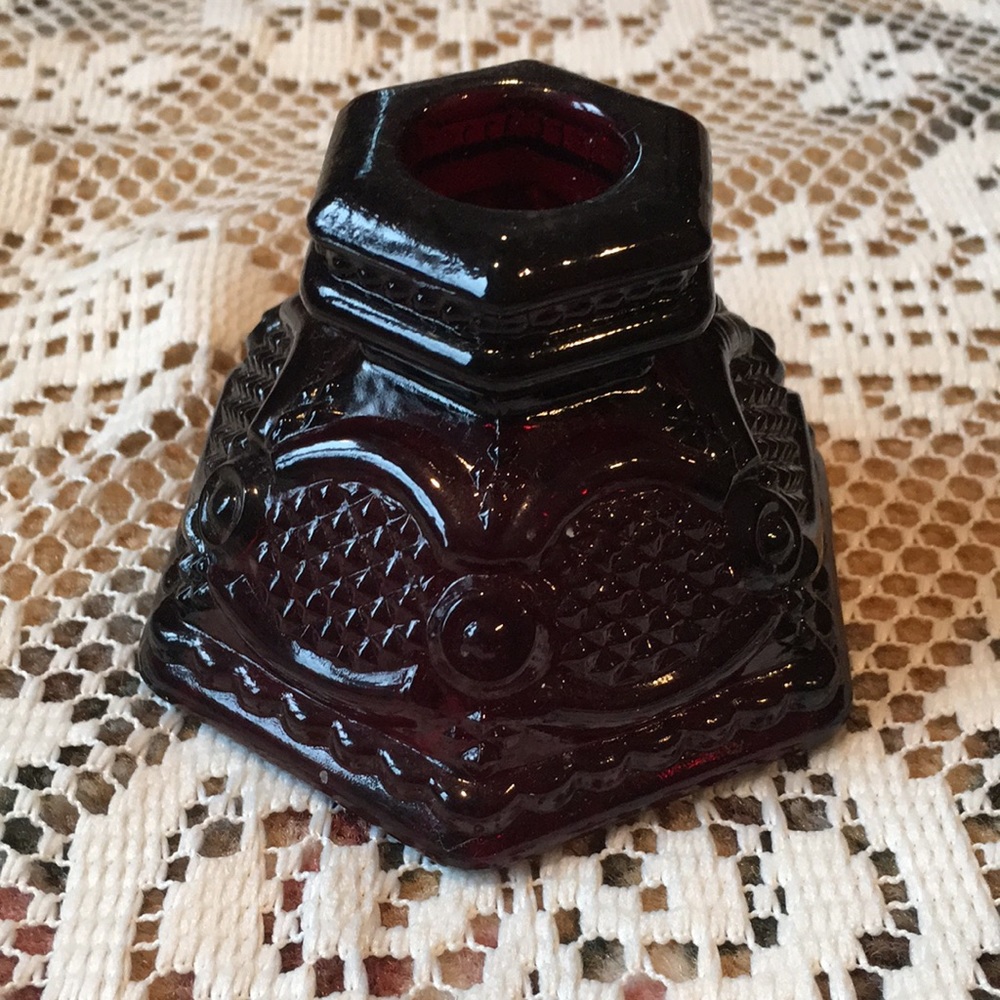 Vintage Avon Cape Cod Ruby red collection, two candleholders - Picture 2 of 4